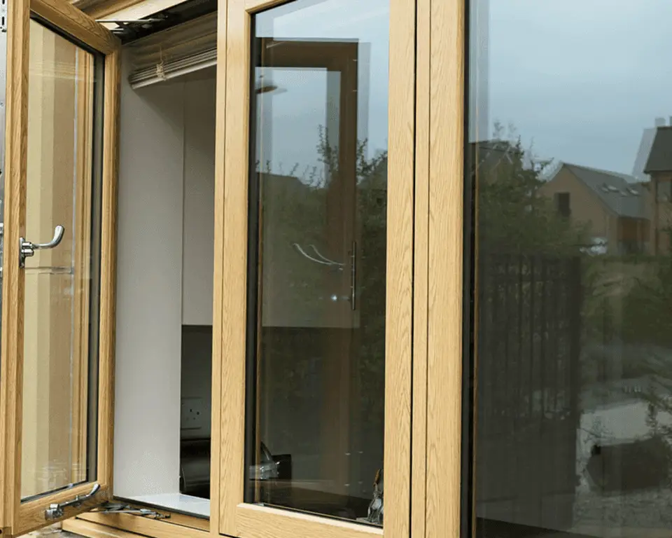 Irish Oak uPVC Flush Sash Window